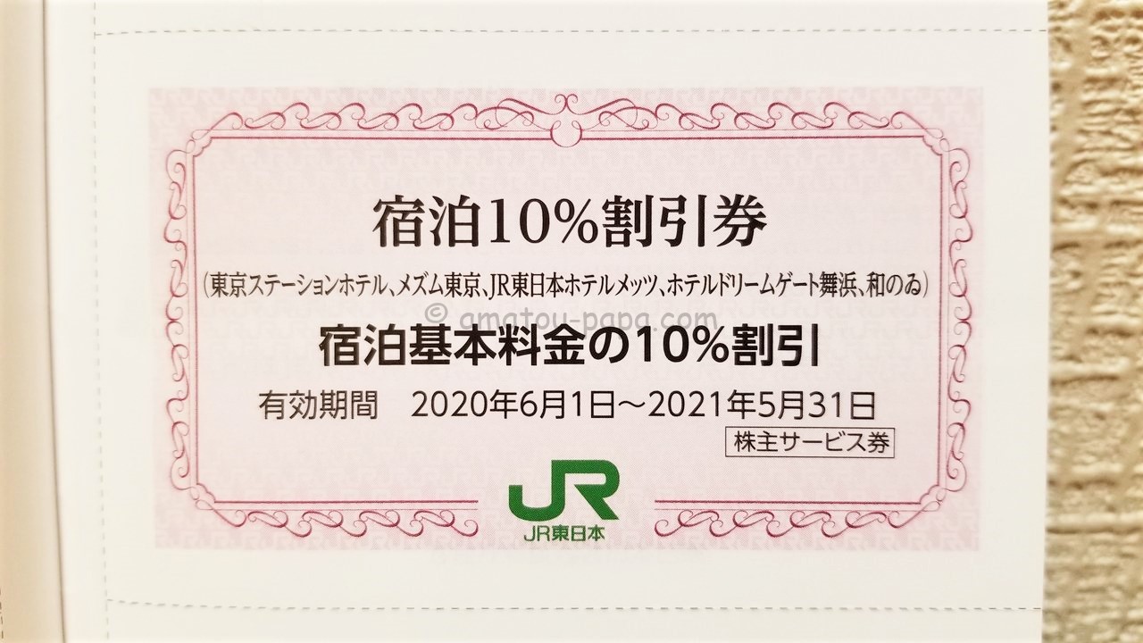 東日本旅客鉄道(JR東日本)[9020]の株主優待は運賃40％割引券＆サービス 