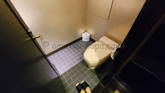 シェラトン・グランデ・トーキョーベイ・ホテルのジャパニーズスイート宿泊者限定の貸切専用浴場「ゆう」のトイレ