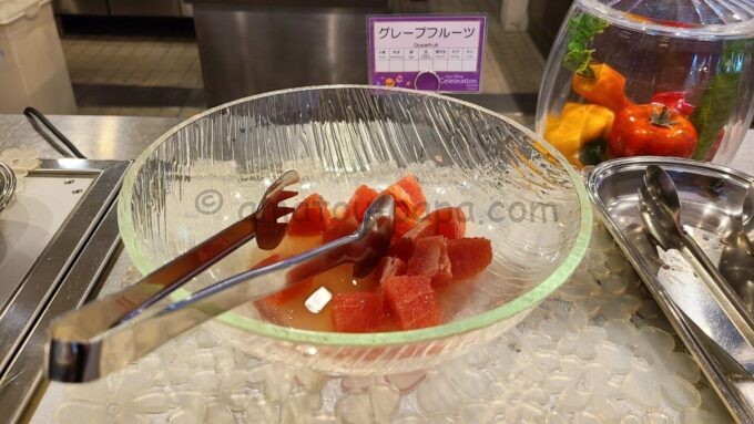 東京ディズニーセレブレーションホテル ウィッシュの朝食「グレープフルーツ」