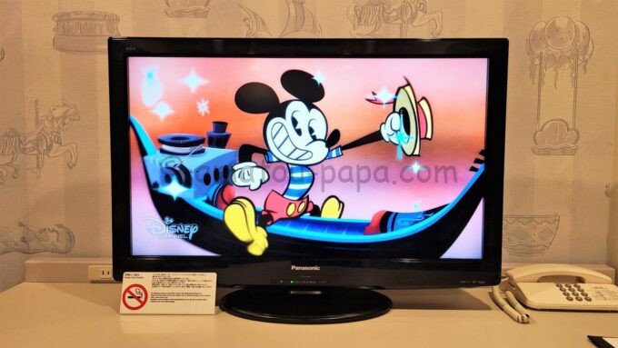 東京ディズニーセレブレーションホテル ウイッシュのスーペリアルームのテレビ