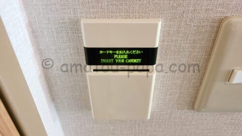 東京ディズニーセレブレーションホテル ディスカバーのクインテットルームのカードキースイッチ