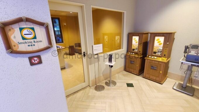 東京ディズニーセレブレーションホテル ディスカバーの喫煙室と記念メダル