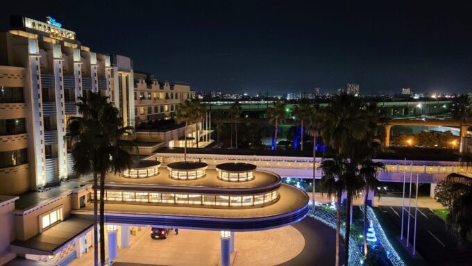 ディズニーアンバサダーホテル「ミッキーマウスルーム」からの眺め（夜景）