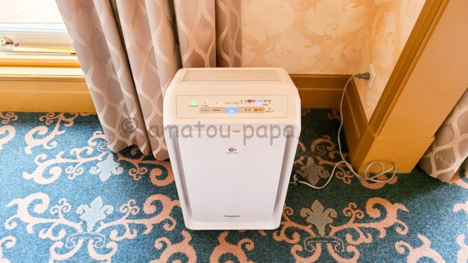 東京ディズニーシー・ホテルミラコスタ「テラスルーム（ハーバービュー）」の加湿空気清浄機