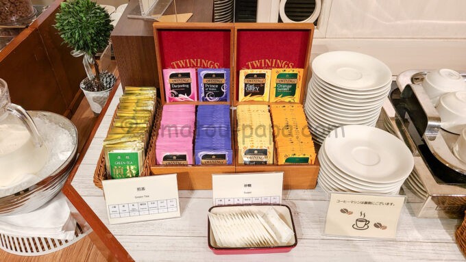 浦安ブライトンホテル東京ベイの朝食ビュッフェ「煎茶、紅茶」