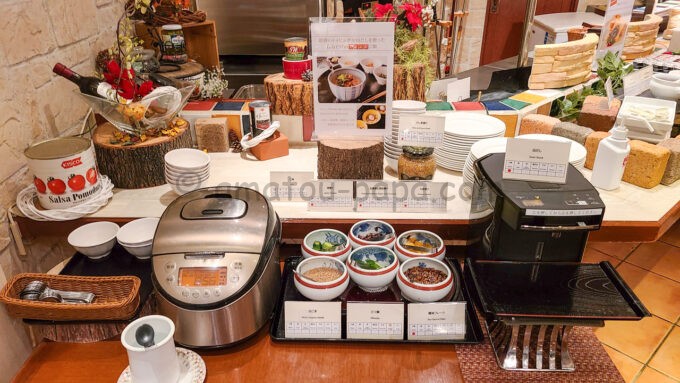 浦安ブライトンホテル東京ベイの朝食ビュッフェ「お茶漬けコーナー」