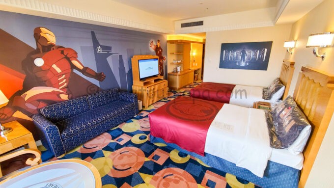 ディズニーアンバサダーホテル「マーベルスペシャルルーム“アイアンマン”」全体の雰囲気