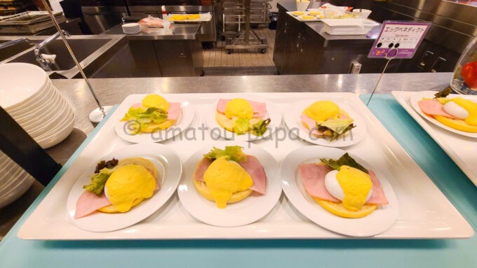 東京ディズニーセレブレーションホテル ウィッシュの朝食「エッグベネディクト」